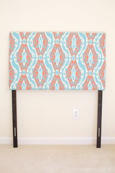 Twin Headboard Ideas, Bedroom Diy Headboard, Headboards Diy, Diy Fabric Headboard, Make Your Own Headboard, Boy Room Paint, Headboard Tutorial, Diy Headboard Upholstered, Head Boards