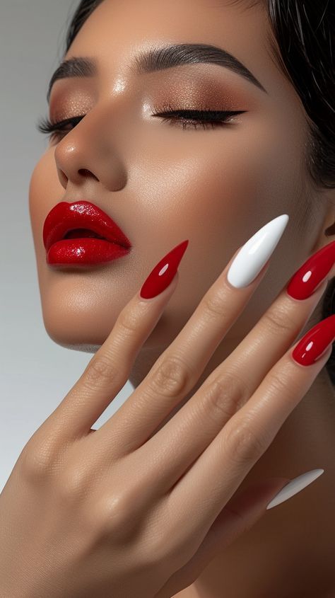 Cnd Nail Polish, Match Nails, Nail Ink, Wife Nails, Attractive Features, Perfect Red Lips, Latest Fashion Trend, Nails Now, Pointed Nails