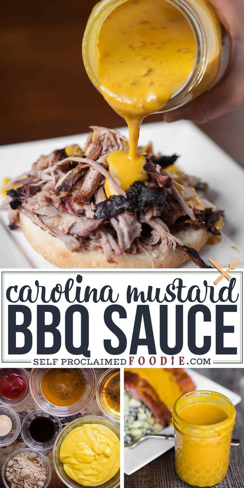 Bbq Sauce Homemade Easy, Carolina Bbq Sauce, Mustard Bbq Sauce, Homemade Bbq Sauce Recipe, Homemade Bbq Sauce, Homemade Sauce Recipes, Barbecue Sauce Recipes, Condiment Recipes, Bbq Sauce Recipe