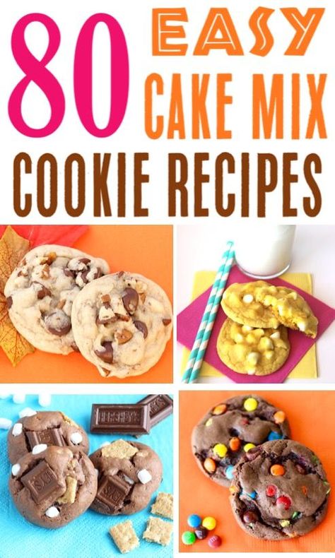 Cake Mix Cookies Recipes Easy, Cake Mix Cookies Recipes, Cookies Recipes Easy, Easiest Dessert, Cake Mix Desserts, Cookie Recipes Unique, Cake Recipes Easy Homemade, Boxed Cake, Cake Mixes