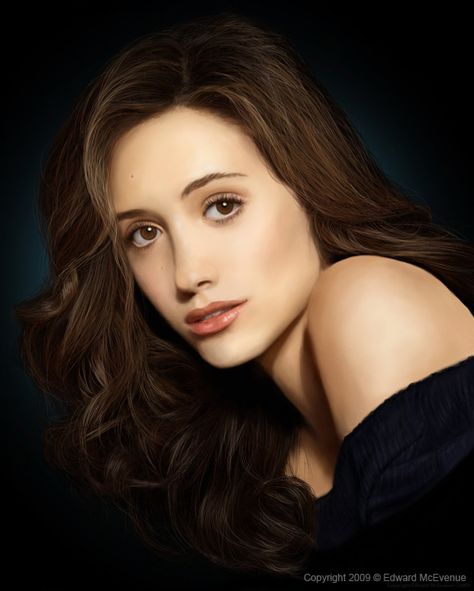 Digital Painting - Emmy Rossum by EdwardMcEvenue.deviantart.com on @deviantART Brunette Actresses 20s, Brunette Actresses, Irish Beauty, Digital Painting Portrait, Emmy Rossum, Star Wallpaper, Top 50, Celebrity Photos, Portrait Painting