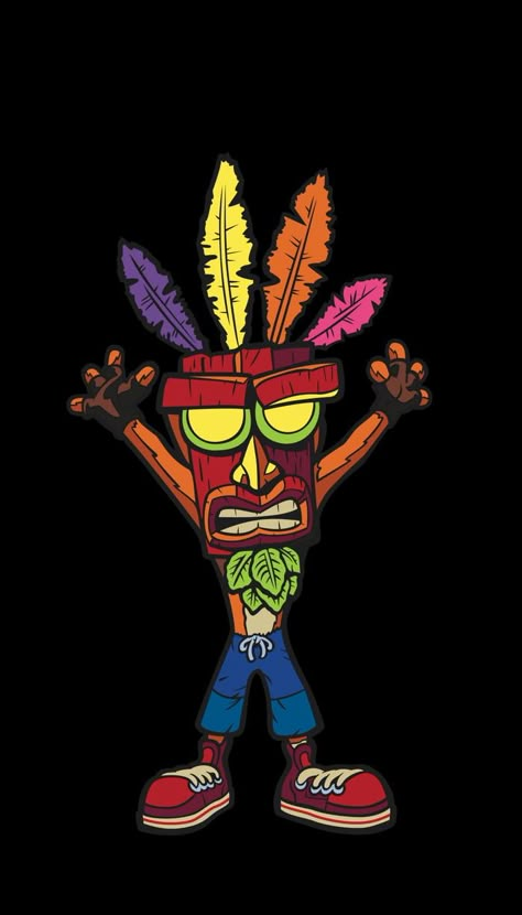 Ooga booga! Ooga Booga Tattoo, Crash Bandicoot Art, Crash Bandicoot Tattoo, Crash Bandicoot Characters, Ooga Booga, Retro Gaming Art, Graffiti Wallpaper, Crash Bandicoot, Nft Art