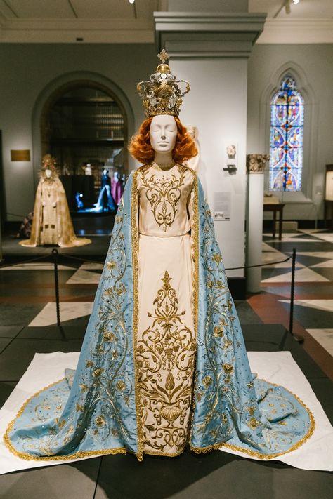 Take a first look at the Costume Institute’s new exhibition, curated by Andrew Bolton.Gown by Ricardo Tisci Catholic Fashion, Heavenly Bodies Fashion, Spring Costume, House Of Dior, Heavenly Bodies, Museum Fashion, Costume Institute, Emilia Clarke, John Galliano