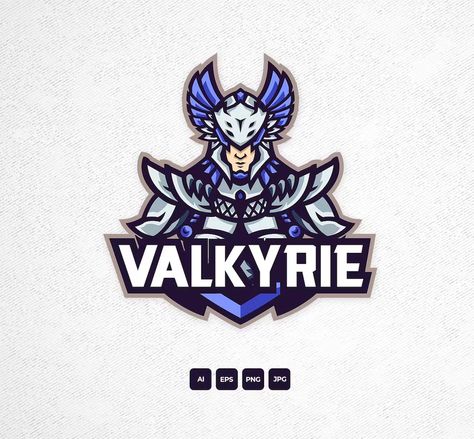 Valkyrie Mascot Logo Template AI, EPS Valkyrie Mythology, Valkyrie Logo, Graphic Ideas, Bachelor Of Arts, Visual Identity Design, Logo Project, Mascot Logo, Luxury Logo, Gallery Frame