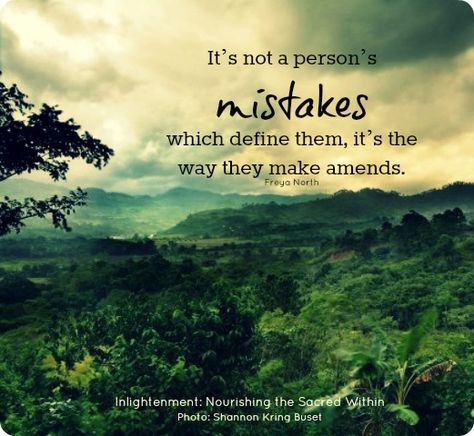 - Freya North It's not a person's mistakes that define them, it's the way they make amends ❤ Alcoholic Quotes, Earth School, Making Amends, Thinking Of Someone, Just For Today, Sharing Quotes, Truth Hurts, Wonderful Words, Meaningful Words