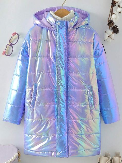 Ella Jane, Holographic Fashion, Fashion Things, Girls Outerwear, Slim Fit Top, Padded Coat, Elegant Dresses Long, Dark Jeans, Black Party