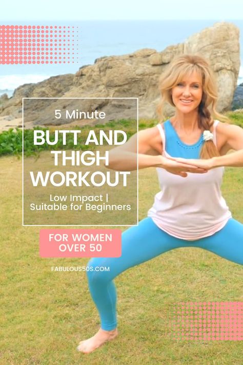 Thigh Exercises For Women At Home, Fabulous Fifties Exercises, Exercise For Big Butts And Thighs, Excercise Routine For Women Over 50, Fabulous Fifty 30 Min Workout, Exercise For Thighs And Hips Fat Loss, Exercises For Thigh Fat Loss, Fabulous 50s Workout, Exercise To Reduce Butts And Thighs