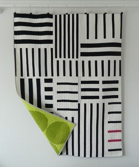 Oh, I just realized I completely forgot to share my Simple Stripes quilt which was featured in issue 49 of Love Patchwork and Quilting m... Monochromatic Quilts, Striped Quilts, Neutral Quilts, Stripe Quilt Pattern, Monochromatic Quilt, Solid Fabric Quilts, Black And White Quilt, Stripes Quilt, Quilts Modern