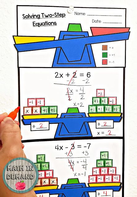 Solving Equations Project, One Step Equations Activities, Solving Two Step Equations, Teaching Two Step Equations, 2 Step Equations, Maths Classroom Displays, Multistep Equations, Solving Multistep Equations, Equivalent Expressions