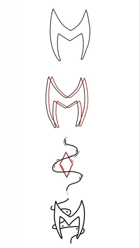 Marvel Minimalist Art, Vision Tattoo Marvel, Scarlet Witch Tattoo Minimalist, Wanda Crown Tattoo, Wanda Tattoo Ideas, Tony Stark Tattoo Ideas, Wanda And Vision Tattoo, Wanda Tattoos Minimalist, Scarlet Witch Minimalist