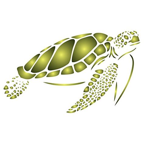 Sea Turtle Stencil, Turtle Stencil, Sea Turtle Artwork, Arte Haida, Fish Stencil, Turtle Quilt, Reef Fish, Sea Turtle Art, Stencils For Painting