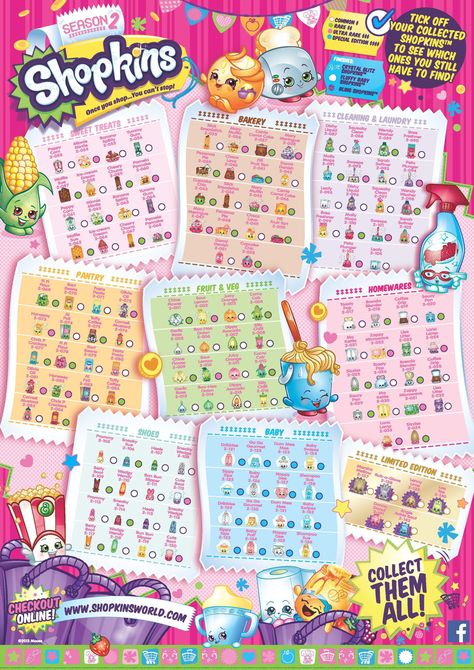 Shopkins Season 2 Collectors Guide Checklist Shopkins List, Shopkins Checklist, Shopkins Season 2, Shopkins Season 1, Shopkins Characters, Shopkins Colouring Pages, Shopkins Birthday Party, Cupcake Queen, Shopkins Party