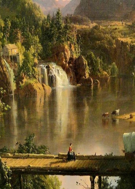 Frederic Edwin Church. England Scenery, Frederic Church, Frederic Edwin Church, Edmund Dulac, Albert Bierstadt, Hudson River School, Famous Artwork, New England Style, Landscape Artist