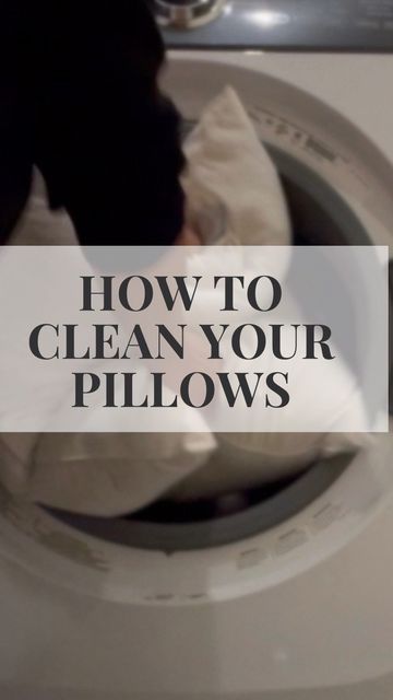 Nicole Jaques | Kitchen Hacks + Life Tips + Recipes on Instagram: "Time to clean your pillows! Most pillows, including those filled with cotton, feather, down, and fiberfill, can be cleaned in a washing machine using warm water on the delicate cycle. Take two pillows and put them on opposite sides to balance the washer drum. If front loader vertical. If top loader horizontal. If they need scent removal use 1/2 cup baking soda in the drum. If you need to remove stains (yellow) use 1/2 cup hydr Clean Pillows Front Loader, Cleaning Pillows, Washer Drum, Wash Pillows, How To Clean Pillows, Laundry Tips, Remove Stains, Kitchen Cleaning Hacks, Household Cleaning Tips