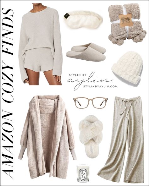 Cozy Winter Pajamas, Womens Cozy Winter Outfits, Cozy Loungewear Aesthetic, Chic Loungewear Outfits Winter, Winter Lounge Wear Around The House, Hygge Outfit Winter, Cozy Winter Outfits Aesthetic, Cozy Style Outfits, Neutral Outfit Ideas Winter