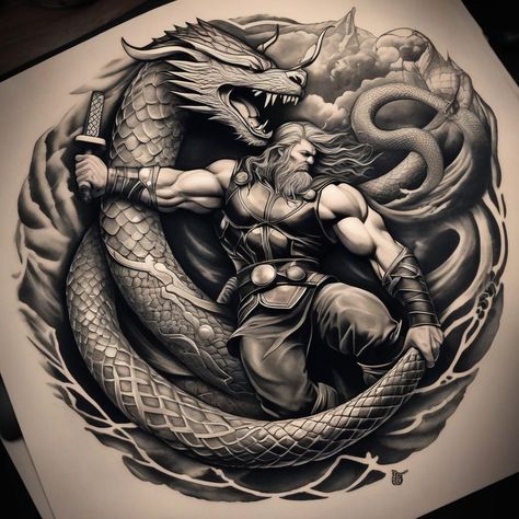 Thor Tattoo, Norse Tattoo, Thor, Tattoo Designs, Tattoos