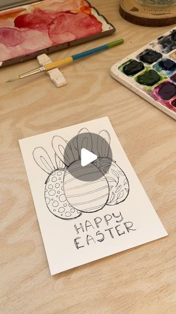 Gabriela Zamfirov | Watercolor Illustrator on Instagram: "✨Are you ready for this Easter 🐣 

Here is an idea for an Easter card. It’s fun, it’s easy and everyone will like it. Tomorrow I will share the second part when I add some watercolor and it just becomes a real illustration. 

#art #creative #easter #eastercard #illustration #easterillustration #drawing #fundrawing #easycard #cardidea #diy #diycards #artistic #getcreative #sketch #simplesketch #howtodraw #howtosketch #handmade #handmadecard" Easter Sketches, Real Illustration, Easter Illustration, Easter Card, Illustrators On Instagram, Sketches Easy, Easy Easter, Easter Cards, Simple Cards