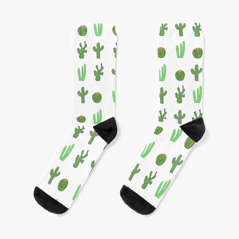 A cactus plants pattern design. Hand drawn cactuses design. Great design for people who love cactuses or plants in general. pattern cactuses cactus cacti floral plants Graphic Socks, Plants Pattern, Cactus Design, Pattern Socks, Plant Pattern, Great Design, Patterned Socks, Socks For Sale, Cactus Plants