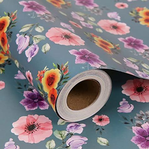 Floral Wrapping Paper, Birthday Woman, Pink Tone, Floral Gifts, Pink Flower, Flower Gift, Gift Wrapping Supplies, Pretty Flowers, Purple Flowers