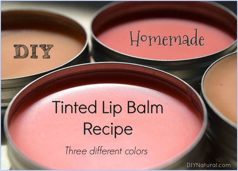 Tinted Lip Balm Diy, Diy Tinted Lip Balm, Tinted Lip Balm Recipe, Homemade Lip Balm Recipe, Lip Balm Recipe, Diy Lip Balm Recipes, Lip Balm Tin, Balm Recipe, Makeup Recipes