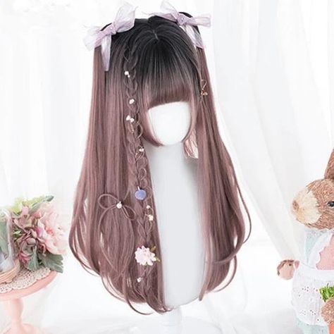 Pretty Wigs, Kawaii Wigs, Pelo Anime, Anime Wigs, Cosplay Hair, Kawaii Hairstyles, Anime Hair, Hair Reference, Trends 2022