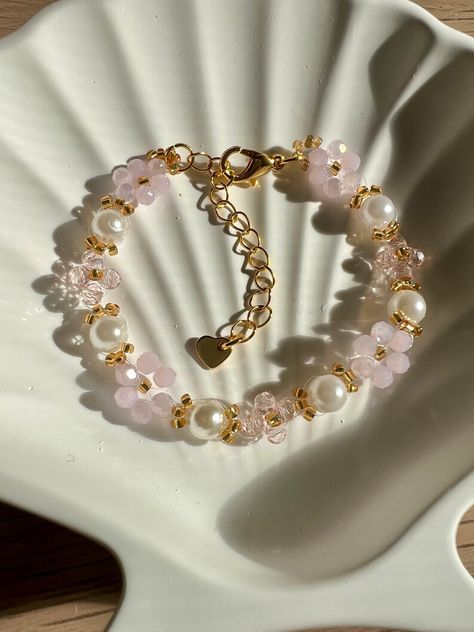 Floral Pearl Bracelet, Crystal Bracelet, Floral Bracelet,daisy Bracelet,petals and Crystal Bracelet,spring Blossom Bracelet - Etsy Australia Wedding Jewelry Sets Bridal Jewellery, Blossom Bracelet, Braided Bracelet Diy, Handmade Friendship Bracelets, Spring Bracelet, Daisy Bracelet, Floral Bracelet, Bracelet Crystal, Braided Bracelet