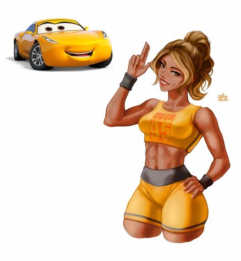 Lightning Mcqueen Art Human, Cars Movie As Humans, Cars Pixar Human Version, Cars 2 Human Version, Pixar Cars Human, Human Version Of Cartoons, Disney Cars As Humans, Tow Mater Fanart, Disney Cars Fanart