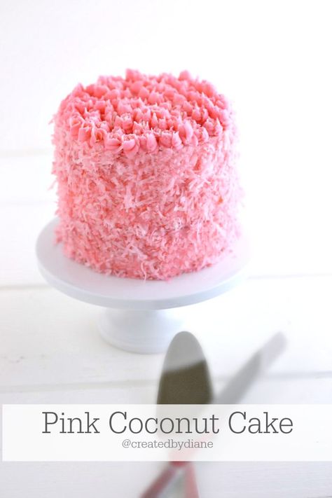 pink rose decorated cake with coconut, tasty and pretty and easy to make… Pink Coconut Cake, Rose Cake Pops, How To Pipe Roses, Pink Rose Cake, Pink Cake Pops, Cake With Coconut, Coconut Frosting, Pink Birthday Cakes, Pink Icing