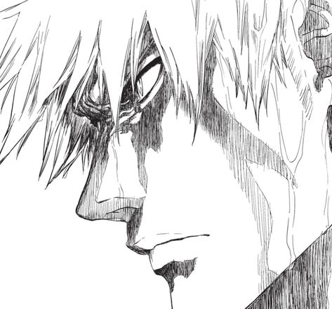 Ichigo Kurosaki Manga, Bleach Panels, Manga Black And White, Anime Ichigo, Ichigo Manga, Bleach Anime Ichigo, Ichigo Kurosaki, Art Dark, Bleach Manga