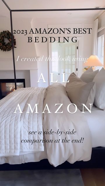 Christina Serrano on Instagram: "✨Comment SHOP for links, or head to link in bio!!! (Go to “Shop My Reels”)✨ That comparison of name brand bedding vs. Amazon at the end though!!🔥 BEST OF AMAZON 2023 shows affordable luxury with good bedding pieces we loved this year!🙌🏽 Direct link: https://amzlink.to/az0b5mzwPQuxy amazon must haves Amazon bedding Bedroom ideas Cozy beds" Amazon Bedding Must Haves, King Size Bedding Amazon, Amazon Influencers Bedroom, Amazon King Bedding, Best Sheets On Amazon, Best Amazon Bedding, Amazon Bedding Ideas, Big Pillows For Bed, Best Duvet Insert On Amazon