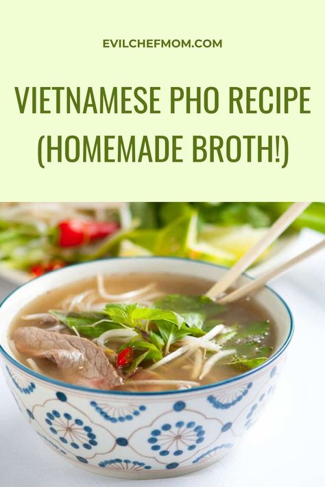 Vietnamese Pho Recipe (Homemade Broth!) Authentic Vietnamese Pho, Traditional Pho Recipe, Vietnamese Cuisine Recipes, Pho Recipes Authentic, Traditional Vietnamese Recipes, Best Vietnamese Recipes, Authentic Vietnamese Food, Vietnam Food Recipes, Vietnamese Noodles Recipes