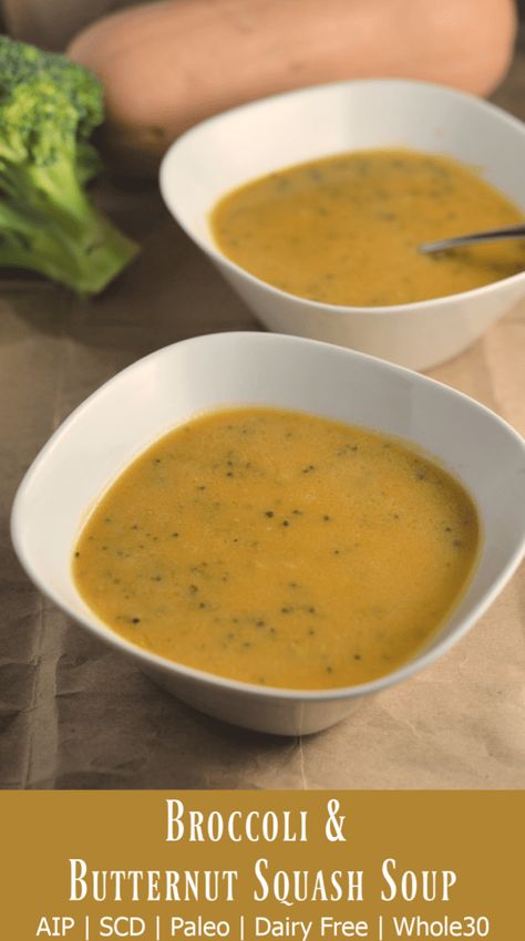 Broccoli and Butternut Squash Soup AIP Aip Veggies, Aip Soup, Aip Lunch, Aip Lifestyle, Aip Dinners, Healing Gut, Aip Protocol, Aip Dinner, Aip Foods