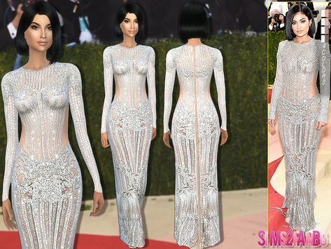 Kylie Jenner Met Gala, Kylie Jenner Dress, Met Gala Dresses, Tumblr Sims 4, Sims 4 Dresses, Kylie Jenner Outfits, Sims Four, Sims 4 Update, Sims 4 Mods Clothes