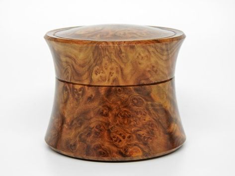 Brown Mallee Burl Tower Box | American Association of Woodturners Woodturned Boxes, Turned Boxes, Woodturning Projects, Woodturning Ideas, Woodturning Tools, Wood Urn, Cooling Tower, Wooden Urn, Turning Projects