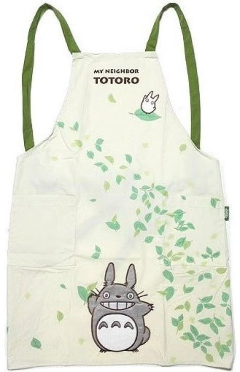 Totoro Clothes, Totoro Items, Totoro Outfit, Totoro Merch, Totoro Diy, Apron Cute, Cute Apron, Neighbor Totoro, Studio Ghibli Art