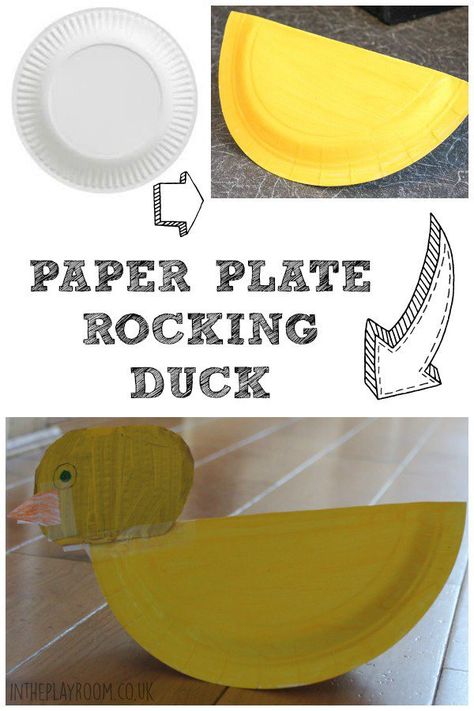 Super easy way to make a paper plate duck craft, with a folded paper plate Paper Plate Duck, Bird Activities, Duck Craft, Summer Crafts For Toddlers, Spring Crafts Preschool, Duck Crafts, School Kids Crafts, Christmas Toilet Paper, Paper Plate Crafts For Kids