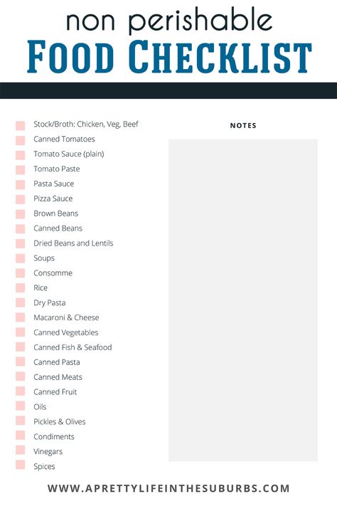 Stock your pantry with simple and practical items to make dinner planning easier than ever!  Here is a detailed list, including a printable checklist! Pantry Prepping, Canned Meats, Dinner Planning, Non Perishable Foods, Food Shopping List, Stock Your Pantry, Healty Dinner, How To Thicken Sauce, Canned Vegetables
