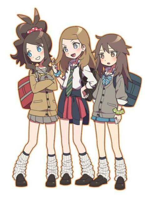 Go to school Pokegirl May Fanart, Pokemon Leaf Fanart, Pokemon Trainer Fanart, Leaf Pokemon, Pokemon Trainer Art, Pokemon School, Manga School, Solgaleo Pokemon, Pokemon Mew