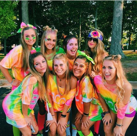 Neon night high school football game theme Neon Out Football Game, Pep Rally Themes, Football Game Outfit Highschool, Spirit Day Ideas, Highschool Football, School Spirit Week, Homecoming Spirit Week, Homecoming Spirit, High School Football Games