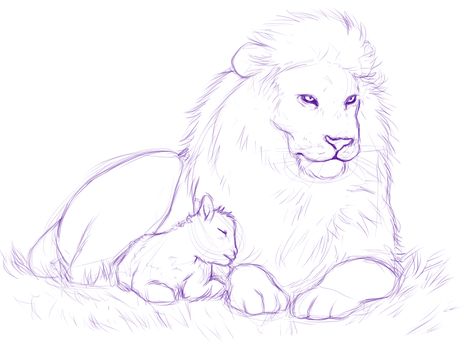 The Lamb and the Lion sketch by *MelvisMD on deviantART Lion Lying Down Drawing, Lion And Lamb Coloring Page, Lion Laying Down Tattoo, Lion And Lamb Sketch, Lion And The Lamb Drawing, Lion And Lamb Tattoo Women, Lion And Lamb Art, Lamb Sketch, Lion And Lamb Tattoo