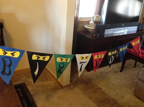 Ninjago banner Ninjago Party Ideas, Lego Ninjago Birthday Party, Ninja Themed Birthday Party, Ninja Birthday Party, Lego Ninjago Party, Lego Ninjago Birthday, Ninjago Birthday Party, Ninja Birthday Parties, Ninjago Birthday