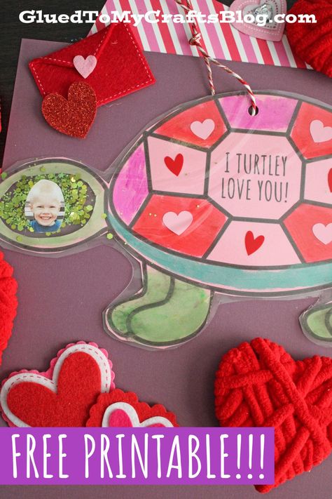 Turtley Love You Craft Idea For Kids - Glued To My Crafts Turtle Photo, February Activity, Turtle Ornament, Turtle Crafts, Valentine's Day Crafts For Kids, Turtle Shell, Easy Craft Projects, Turtle Design, Crafts For Kids To Make