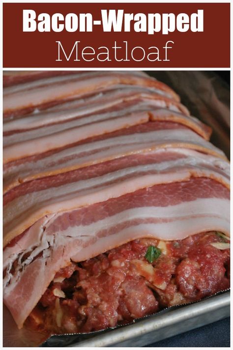 Bacon Covered Meatloaf, Meatloaf Moist, Tender Meatloaf, Ground Beef Meatloaf, Fake Ginger, Bacon Meatloaf, Bacon Wrapped Meatloaf, Bacon Dishes, Delicious Meatloaf