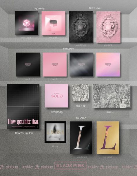 Blackpink Albums Collection, Blackpink Album Collection, Album Blackpink, Blackpink Album, Anna Disney, Kpop Album, Blackpink Poster, Kpop Merch, Album Releases