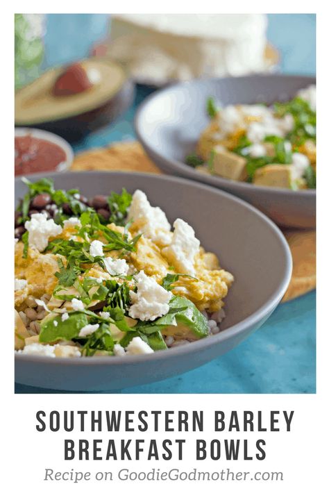 Southwestern Barley Breakfast Bowls Breakfast Barley Recipe, Whole Foods Breakfast, Barley Breakfast, Breakfast To Go, Foods Breakfast, Barley Recipe, Breakfast Bowls Recipe, Weekday Breakfast, Breakfast Bread Recipes