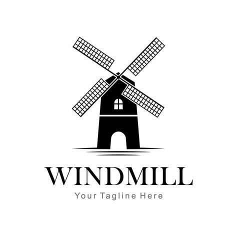 Windmill Logo, Wedding Card, Vector Logo, Wedding Cards, Vector Art, Vector Free, For Free, Clip Art, ? Logo