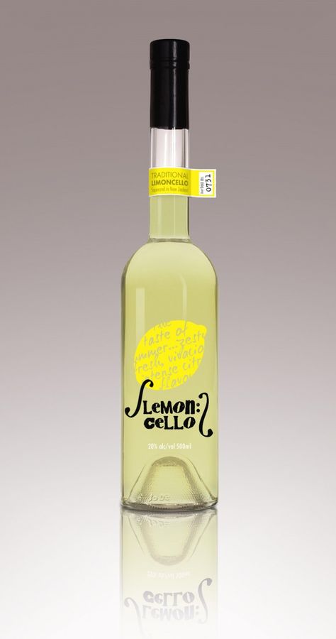 LemonCello Limoncello Bottle Design, Lemonade Label Design, Limoncello Bottles, Truck Lettering, Tea Packaging, Lemonade Stand, Liquor Bottles, Fragrance Design, Wine And Spirits