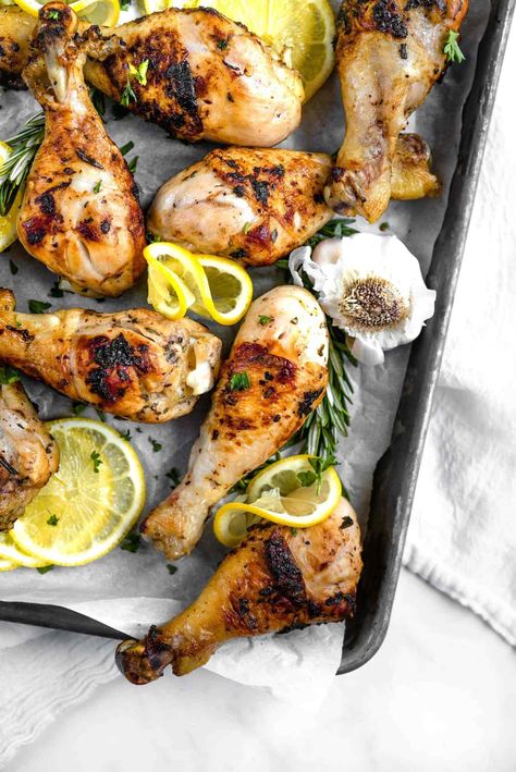 Tuscan-style Chicken Drumsticks - Ditch the Recipe Italian Drumstick Chicken Recipes, Italian Chicken Drumsticks, One Pan Chicken Drumstick Dinner, Mediterranean Chicken Leg Recipes, Italian Chicken Legs In The Oven, Mediterranean Chicken Drumsticks, Lunch Picnic, Chicken Drumstick Recipes, Drumstick Recipes