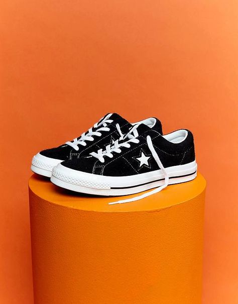 Converse Platform, Star Converse, Basket Noir, Sneakers Fashion Outfits, Converse One Star, Swag Style, Converse Sneakers, Trendy Sneakers, One Star