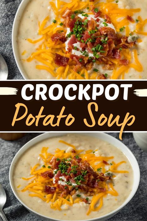 Crockpot Potato Soup Easy Crockpot Potato Soup, Baked Potato Soup Crock Pot, Nacho Soup, Potato Soup Crockpot Recipes, Potato Soup Crock Pot Easy, Crockpot Potato Soup, Crockpot Potato, Crockpot Soups, Stews Recipes